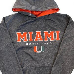 University of Miami Hurricanes Dri 
Fit Athletic Workout Hoodie Small